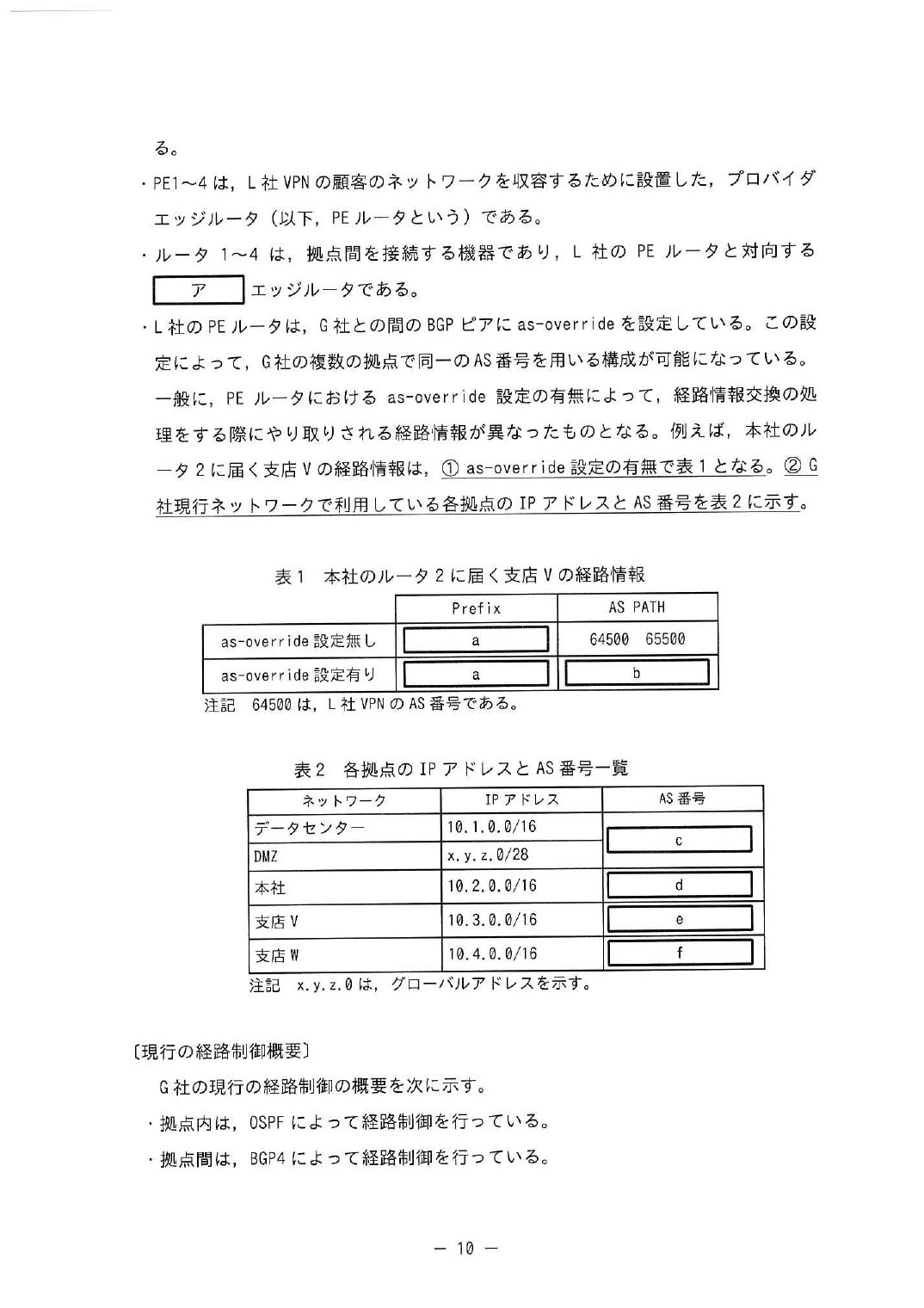 令和6年度 春期 午後Ⅰ 問2 p.10